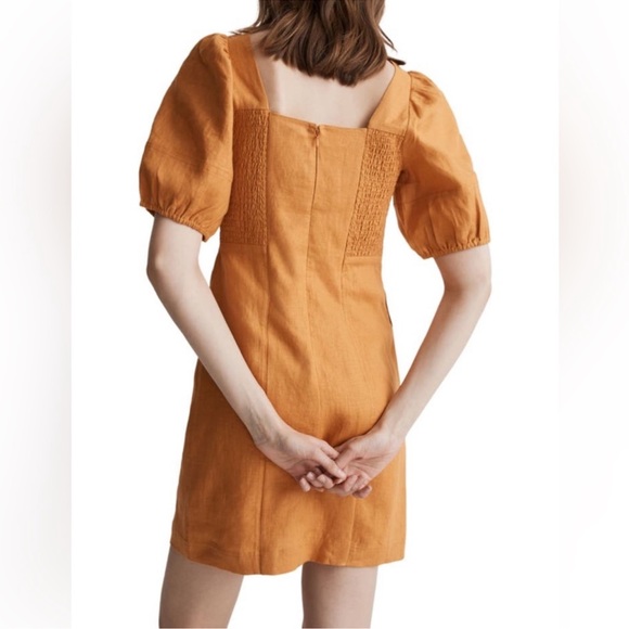 Perfect spring orange dress with pockets - Picture 4 of 7